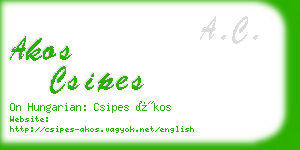 akos csipes business card